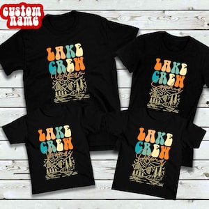 Personalized Lake Crew Shirt with Custom Name Shirt, Lake Squad for Kids, Summer Vacation Shirt, Lake Vibes Shirt Camping Shirt Outdoor Gift