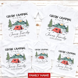 Cousin Crew T-Shirts, Cousin Crew Reunion Tee, Matching Camping Shirts, Family Reunion Camp Vacation, Summer Family Reunion Tee