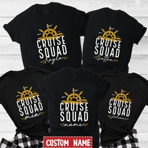 Customized Cruise Squad with Name Shirt, Custom Family Cruise Name Shirts, Cruise Squad Group TShirt, Cruise Crew Matching Shirt