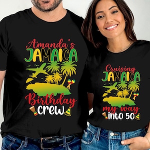 Personalized Jamaica 50th Birthday Shirt, Jamaica Birthday Crew Shirt, Birthday Group Shirt, Jamaica Birthday Party Shirt, Jamaica Vacation