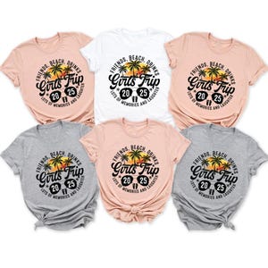 Girl&#39;s Trip 2025 Shirt, Girl&#39;s Squad T-Shirt, Girls Vacation Matching Shirts, Girls Trip Matching Tee, Beach Trip Outfit, Funny Travel Shirt