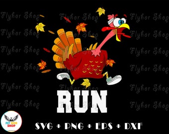 Thanksgiving turkey run SVG PNG - Digital Art work designd by FlyHorShop