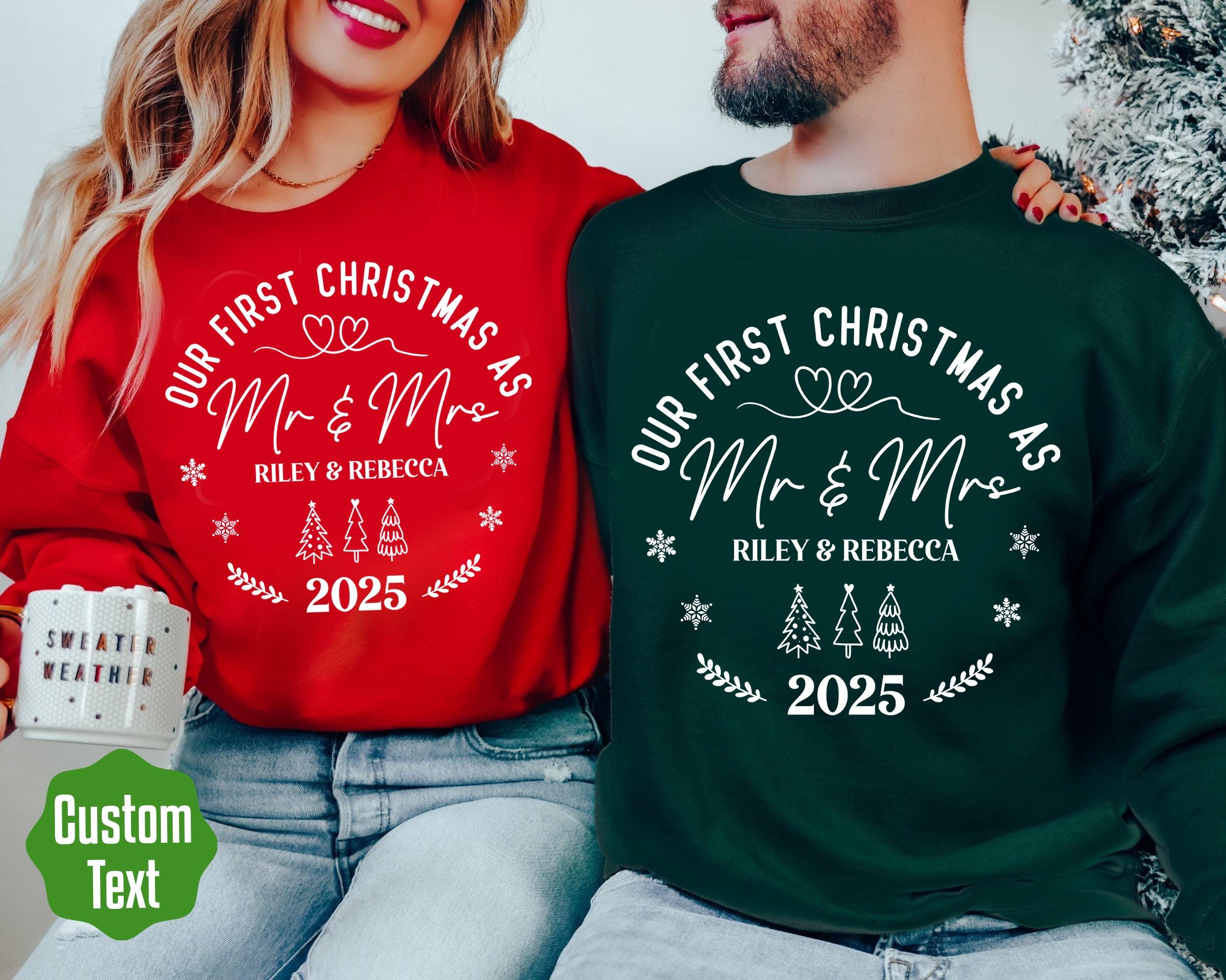 hubby and wifey christmas jumpers