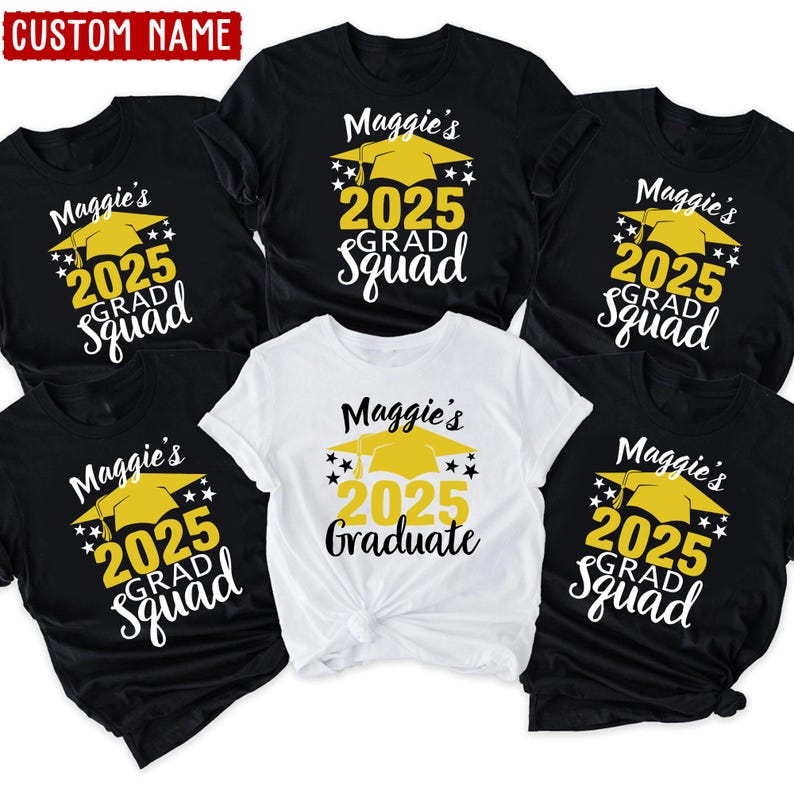 Customized Grad Squad Shirt, Proud Family of a 2025 Graduate Tshirt ...