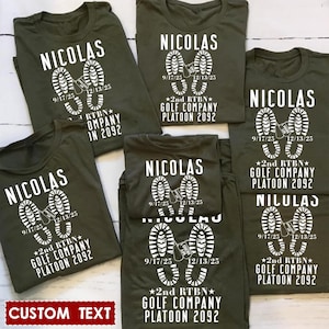 Personalized Proud Family Matching Shirts, Custom Boot Camp Graduation Shirt, Army Military Marines Veteran Family Shirts, Graduation Day