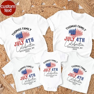 Personalized Family July 4th Celebration Shirt, Patriotic Gift For American Family, 4th of July Family Shirts, Matching Family Gift