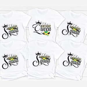 Personalized Birthday Queen Birthday Squad Shirt, Jamaica Birthday Trip 2025, Jamaica Matching Tee, Jamaica Squad, Jamaica Matching Tee