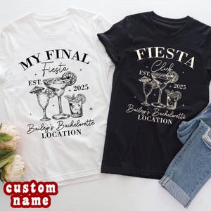 Personalized My Final Fiesta Bachelorette Shirts, Custom Beach Bachelorette Tee, Mexico Bachelorette Party Shirts, Outdoor Bachelorette