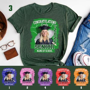 Personalized Proud Family Custom Graduation 2025 Shirt, Congratulations Senior Shirt, Custom Photo Graduate Shirt, 2025 Grad School Tee