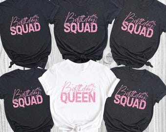 Birthday Queen T-Shirt, Birthday Squad Shirt for Women, Birthday Gift, Birthday Party Gift, Birthday Crew T-Shirt, Birthday Party Girl Shirt