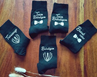 Socken personalisiert Hochzeit | Bräutigam | Trauzeuge | Socken für JGA | Geschenk für Brautvater | Verlobter | personalisierte Geschenke