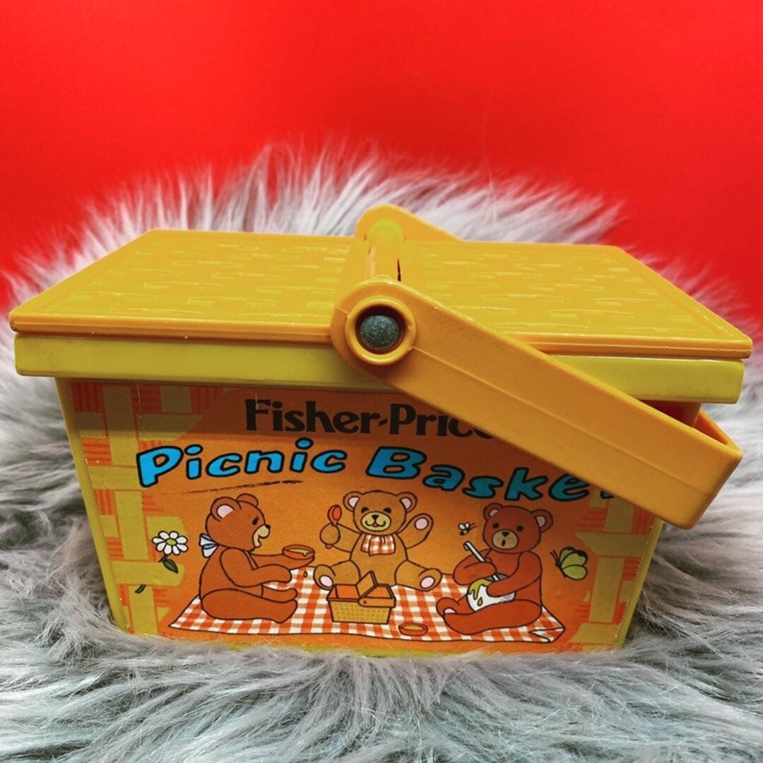 Vintage 1974 Fisher Price Picnic Basket Etsy