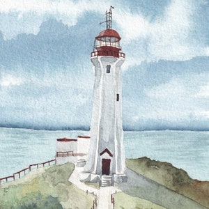 Sheringham Point Leuchtturm - Original Aquarell