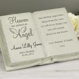 Little Angel Baby Personalised  Memorial Graveside Ornament