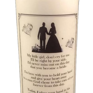 Wedding Memorial Candle: Father to Daughter, Absence Poem