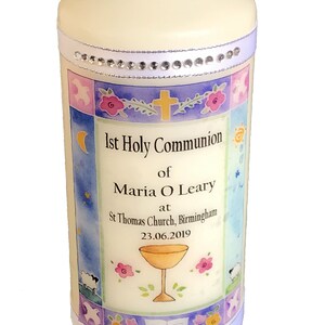 First Holy Communion Candle Personalised Gift Keepsake