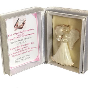 Daughter First Holy Communion  Angel box Personalised gift