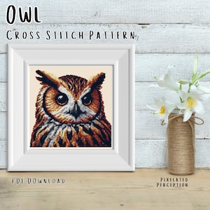 Owl | Cross Stitch Pattern | Digital PDF Pattern | Instant Download