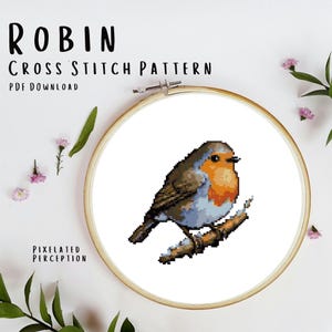 Robin Bird | Cross Stitch Pattern | PDF Pattern | Instant Download