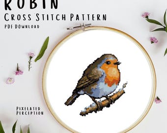 Robin Bird | Cross Stitch Pattern | PDF Pattern | Instant Download