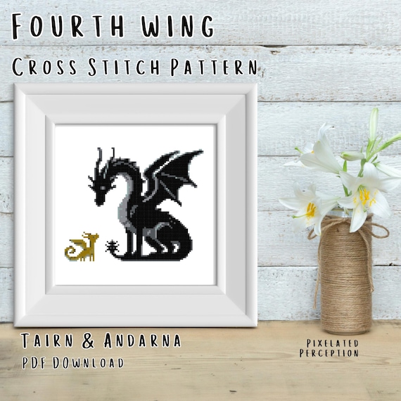 Fourth Wing | Tairn & Andarna | Cross Stitch Pattern | PDF