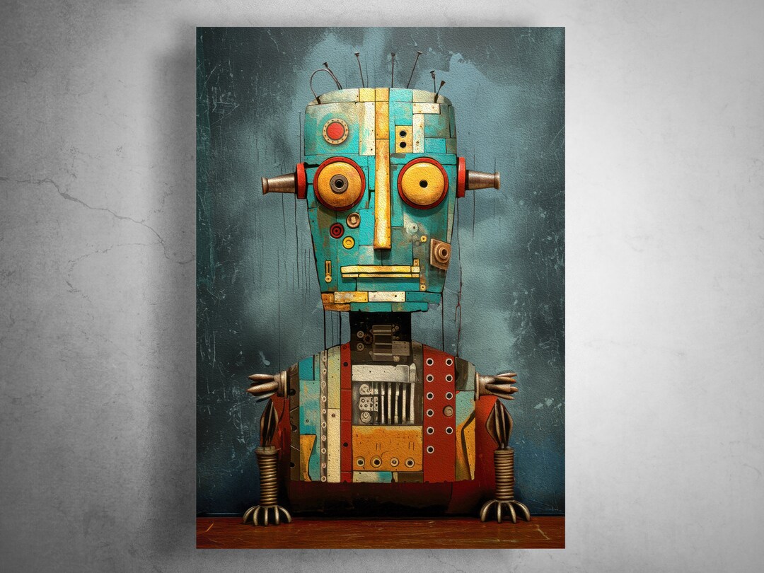 The Rusty Robot 2 Digital Download Printable Wall Art Downloadable ...