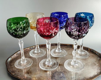 Juego de 6 copas de cristal Copas de vino NACHTMANN TRAUBE en perfectas condiciones