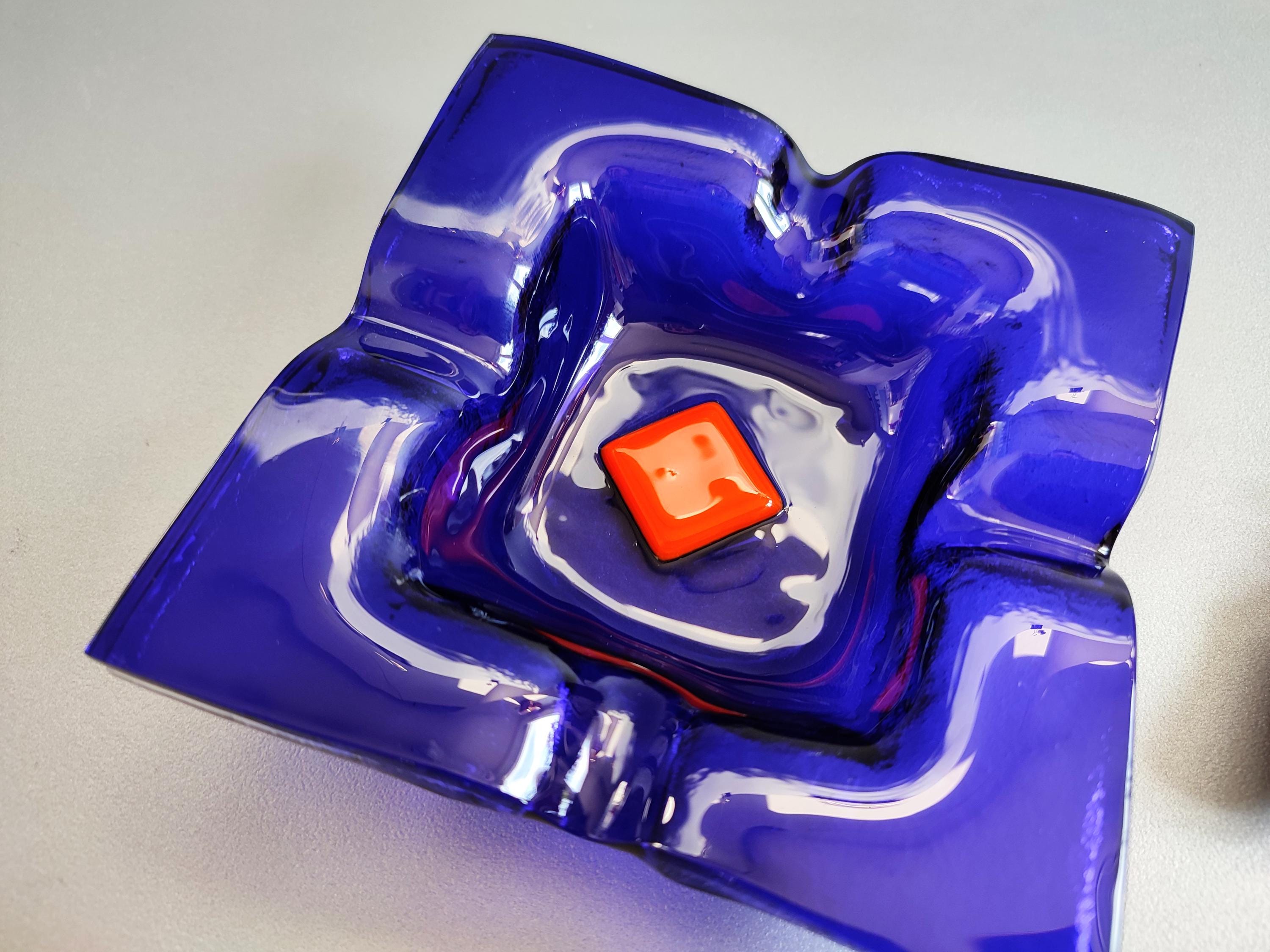Blue murano ashtray - Etsy 日本