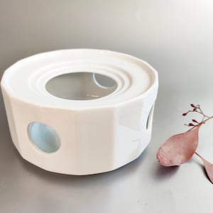 Teapot warmer Rosenthal Studio Line porcelain in pure white Tapio Wirkkala Polygon series mid century 1970 warmer top condition facets