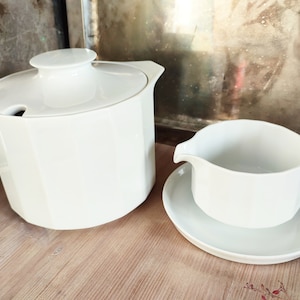 Rosenthal Studio Line porcelain in pure white / Tapio Wirkkala Polygon series mid century 1970-1980