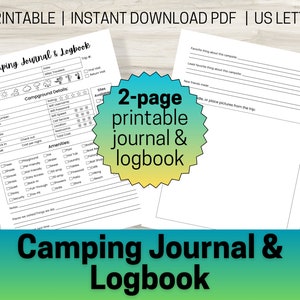  Harloon Camping Journal Camping Logbook Camping Log Book  Travel Notebook Caravan Motor Home RV Trip Planner Summer Camping Memory  Keepsake Book Glamping Diary for Recording Your Adventures, Gifts : Office