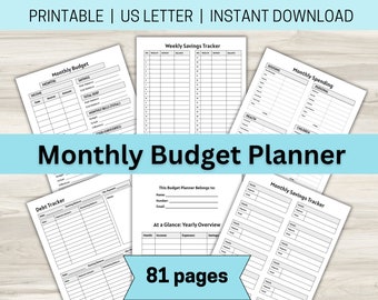 Printable Monthly Spending Tracker - Etsy