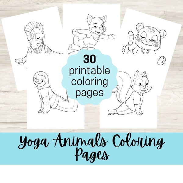 10 Fun Animal Yoga Coloring Pages for Relaxation