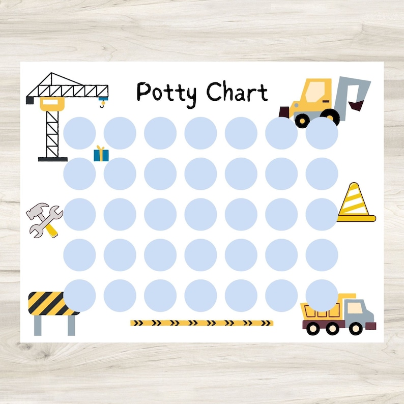 Potty Chart Printable for Kids, Set of 6 Boy Potty Charts, Toddler Potty Training Chart, Potty ...