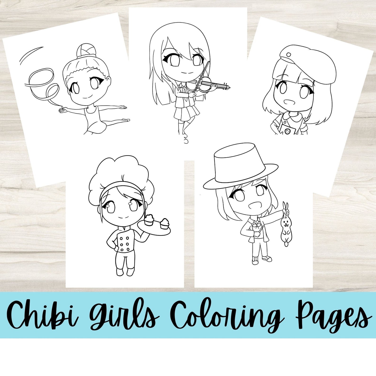 Chibi Girls Coloring Pages, 30 Printable Chibi Coloring Pages, Coloring ...