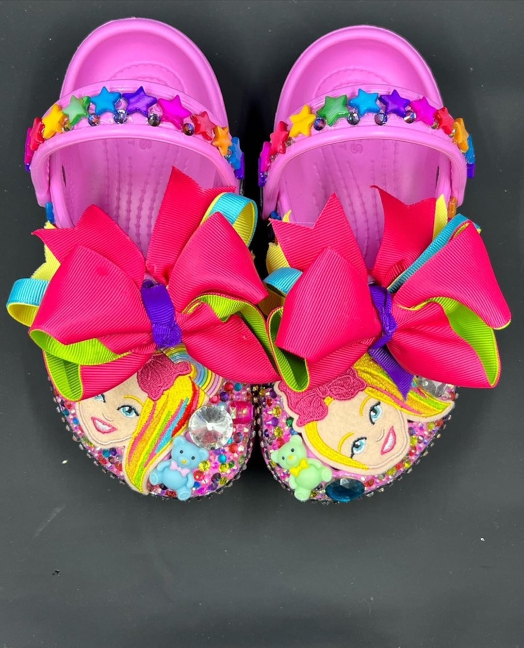 Jojo Siwa Inspired Kids Crocs Etsy