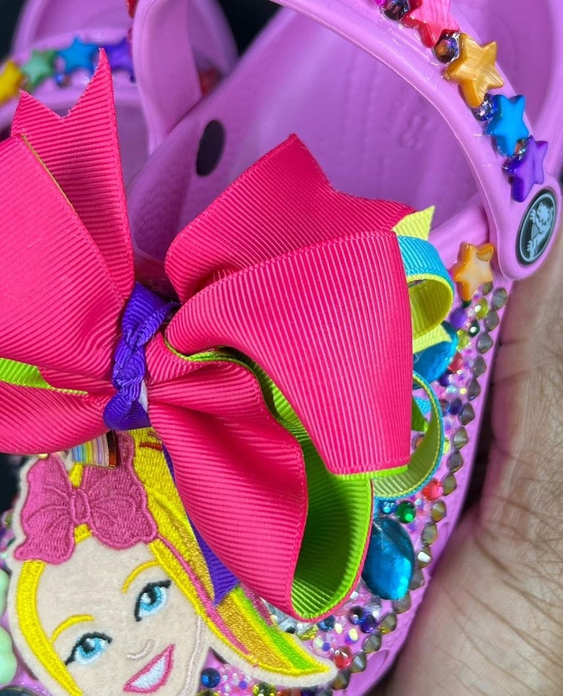 Jojo Siwa Inspired Kids Crocs Etsy