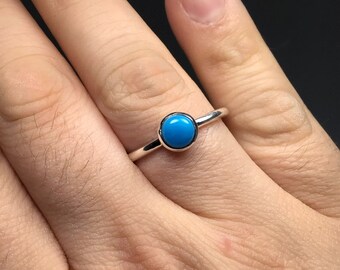 Geniune Arizona Turquoise Stone Ring, Authentic Turquoise Gemstone Ring, Handmade Ring, 925 Solid Sterling Silver Ring, Best Chritsmas Gifts