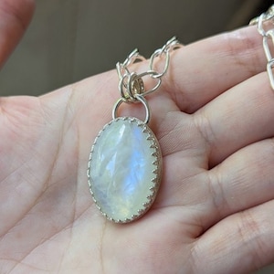 Moonstone pendant Gemstone Pendant 925 Sterling Silver Pendant Moonstone Pendant Jewelry Women Pendant Anniversary Gift June Birthstone,