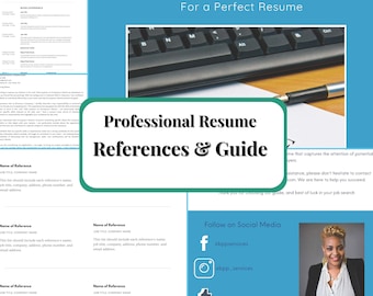 Professional Resume, Cover Letter, References, Examples, and Writing Guide