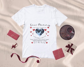 Dear Mommy, Happy 1st Mother’s Day with Heart Frame PNG, I can't wait to meet you, Ultrasound Picture, Gift from the Bump, Expected Mother