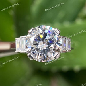 Bague Kate Winslate, bague de fiançailles vintage Art déco des années 1890 avec diamants ronds de 2,50 carats en argent argentium 935, bague Art déco antique, bague Titanic