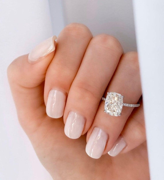 Cushion cut shop anniversary ring