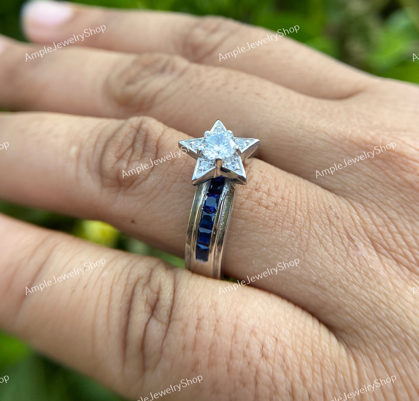 Dallas Cowboys Championship Ring: Star Argentium Silver Diamond