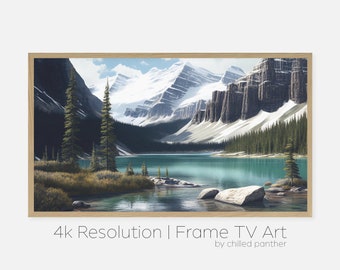 Pintura de paisaje de montaña de Banff: Samsung Frame TV Art (Descarga digital)
