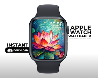 Floral Lotus Flower Apple Watch Wallpaper (Digital Download)