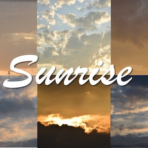 12 Sunrise Sky Overlays, Sunrise Sky, Beach Sky Overlays, Wolken, Struktur, dramatisch, Himmel Hintergrund Photoshop Overlays JPG, hohe Auflösung