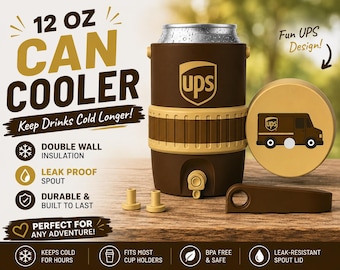 Braun und Gold inspiriert Dosenkühler STL-Dateien 12 Unzen Standard