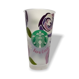 Mothers Day Roses Full Wrap Starbucks Cup, Venti Cold Cup24 OZ