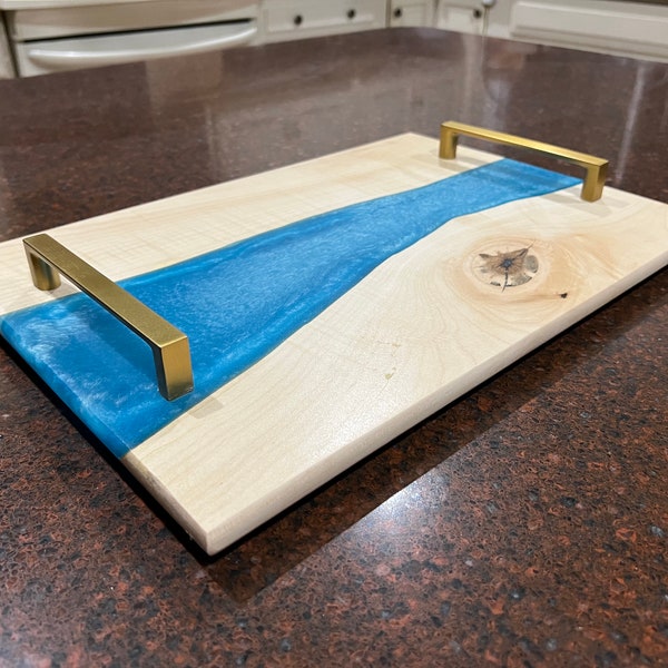 Epoxy River Serving Tray Etsy